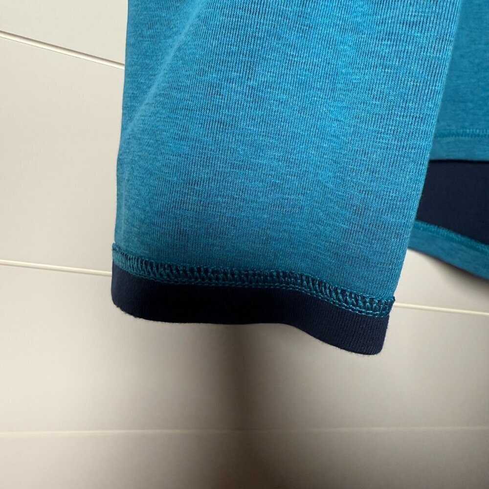 Adidas Quarter Zip Turquoise & Navy Long Sleeve Sweatshirt Size XL - Picture 5 of 10